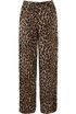 Leopard Print Knotted Wide Leg Trouser