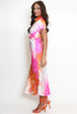 Printed Maxi Dress With Collar