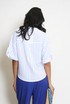 Striped Print Front Pocketed Blouse