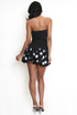 Polka Dot Puff Hem Bandeau Dress 