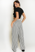Striped Casual Wide Leg Trouser