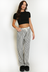 Striped Casual Wide Leg Trouser