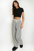 Striped Casual Wide Leg Trouser