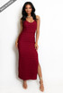 Strappy Cami Textured Maxi Dress