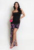 Bandeau Mini Dress With Chiffon Tie 