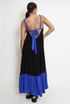 Two Tone Tie Back Maxi Dress