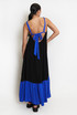 Two Tone Tie Back Maxi Dress