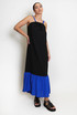 Two Tone Tie Back Maxi Dress