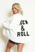 Rock & Roll Embossed Denim Shacket