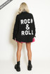 Rock & Roll Embossed Denim Shacket