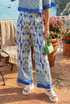 Floral Print Wide Leg Trouser