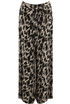 Elasticated Leopard Print Wide Leg Trouser