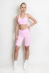 Zip Front Gym Crop Top And Cycling Shorts Set