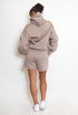 Ruched Sleeve Hoodie And Shorts Set