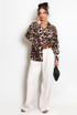 Leopard Print Oversized Blouse