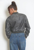 Faux Leather Bomber Jacket 