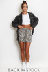 Leopard Tie Waist Shorts