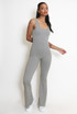 Cut Out Back Ruched Pushup Jumpsuit