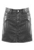 Faux Leather A-Line Mini Skirt