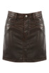 Faux Leather A-Line Mini Skirt