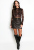 Faux Leather A-Line Mini Skirt