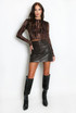 Faux Leather A-Line Mini Skirt