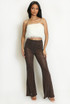 Studs Trim Mesh Flare Hem Trouser 