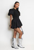 Short Sleeve Puff Ball Dress