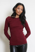 Fine Knit Side Ruched Jumper