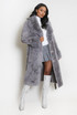 Faux Fur Belted Coat 