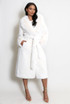 Faux Fur Belted Coat 