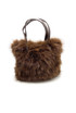 Faux Fur Mini Tote Grab Bag