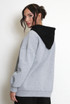 Button Front Hooded Sweatshirt