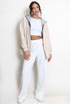 Button Front Hooded Sweatshirt