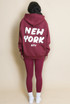 New York Bubble Slogan Hooded Sweatshirt