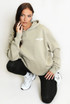 New York Bubble Slogan Hooded Sweatshirt