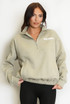 Sandiego Bubble Slogan Half Zip Sweatshirt