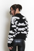 Two Tone Design Zip Cardigan 