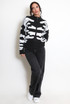 Two Tone Design Zip Cardigan 