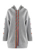Button Sleeve Oversized Hoodie