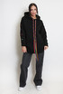 Button Sleeve Oversized Hoodie