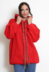 Button Sleeve Oversized Hoodie