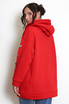 Button Sleeve Oversized Hoodie