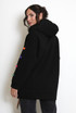 Button Sleeve Oversized Hoodie