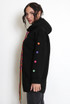 Button Sleeve Oversized Hoodie