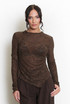 Sheer Floral Lace Long Sleeve Top 