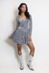 Sequin Sweetheart Skater Dress
