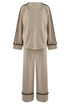 Contrast Seam Knitted Loungewear Set