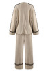 Contrast Seam Knitted Loungewear Set