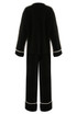 Contrast Seam Knitted Loungewear Set